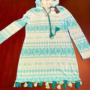 🥰NWT‼️Cabana Life Hooded Tassel Cover-up Sz S🏖